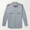 Sarman Striped Cotton-Twill Shirt Sarman Striped Cotton-Twill Shirt