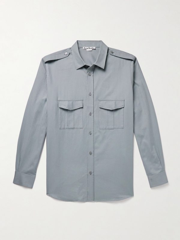 Sarman Striped Cotton-Twill Shirt Sarman Striped Cotton-Twill Shirt