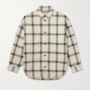 Osara Oversized Padded Checked Cotton-Flannel Overshirt
