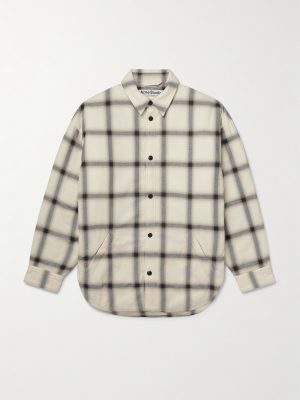 Osara Oversized Padded Checked Cotton-Flannel Overshirt Osara Oversized Padded Checked Cotton-Flannel Overshirt
