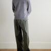Pasoro Belted Straight-Leg Cotton-Poplin Trousers - OU Pasoro Belted Straight-Leg Cotton-Poplin Trousers - OU