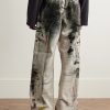 1981 Wide-Leg Trompe L'oeil Printed Jeans - BK 1981 Wide-Leg Trompe L'oeil Printed Jeans - BK