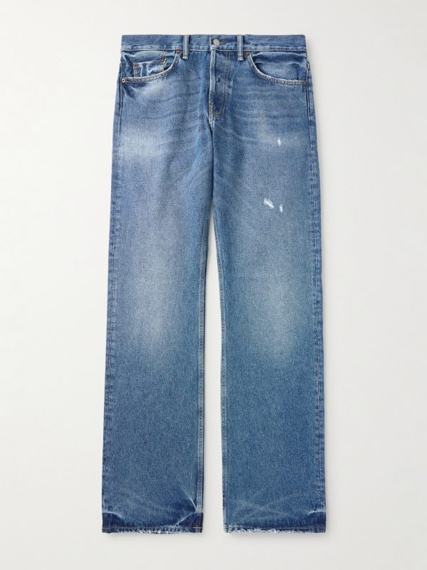 2010M Straight-Leg Distressed Jeans