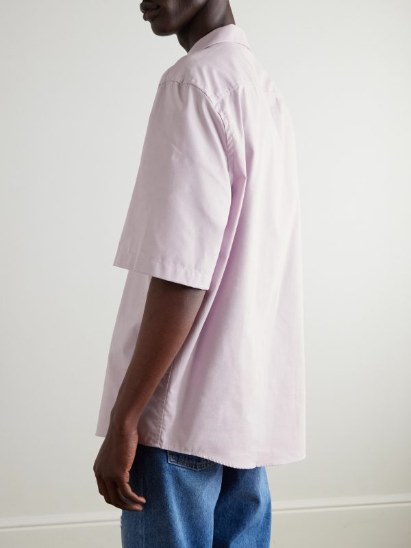 Solon Oversized Camp-Collar Embroidered Cotton-Piqué Shirt - BK Solon Oversized Camp-Collar Embroidered Cotton-Piqué Shirt - BK