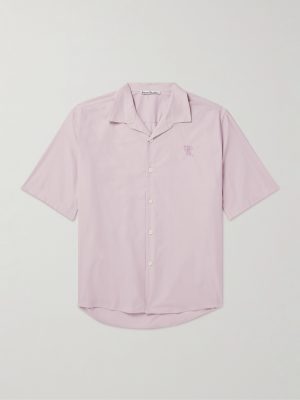 Solon Oversized Camp-Collar Embroidered Cotton-Piqué Shirt Solon Oversized Camp-Collar Embroidered Cotton-Piqué Shirt