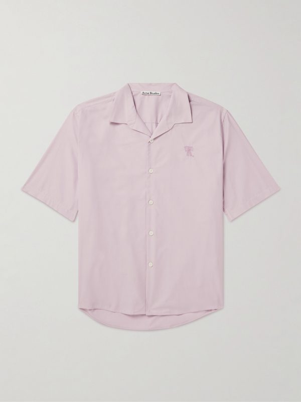 Solon Oversized Camp-Collar Embroidered Cotton-Piqué Shirt Solon Oversized Camp-Collar Embroidered Cotton-Piqué Shirt