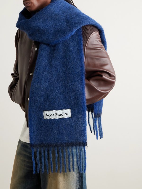 Vally Fringed Knitted Scarf - OU Vally Fringed Knitted Scarf - OU