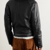 Lascari Slim-Fit Belted Leather Jacket - BK Lascari Slim-Fit Belted Leather Jacket - BK