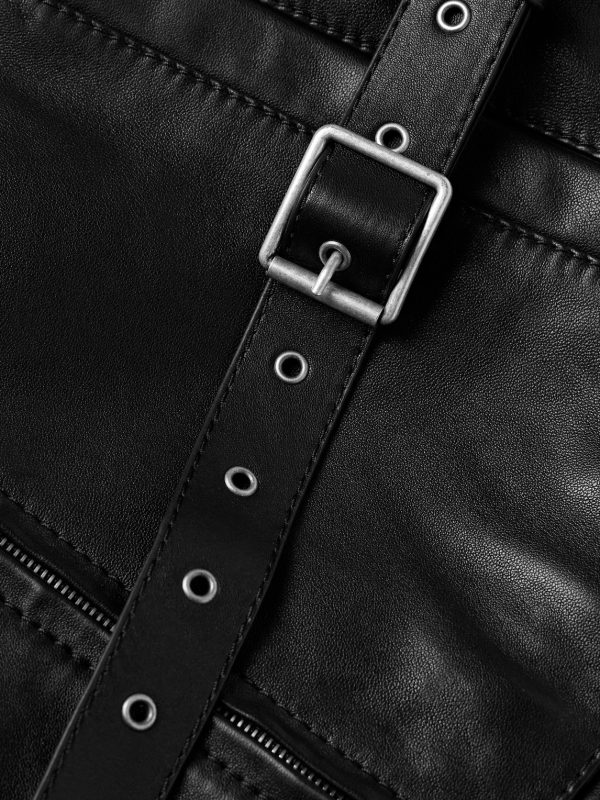 Lascari Slim-Fit Belted Leather Jacket - CU Lascari Slim-Fit Belted Leather Jacket - CU