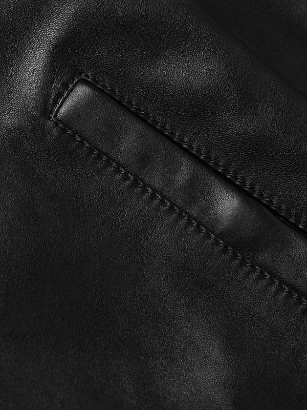 Lascari Slim-Fit Belted Leather Jacket - E1 Lascari Slim-Fit Belted Leather Jacket - E1
