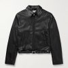 Lascari Slim-Fit Belted Leather Jacket Lascari Slim-Fit Belted Leather Jacket