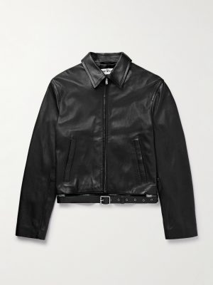 Lascari Slim-Fit Belted Leather Jacket Lascari Slim-Fit Belted Leather Jacket