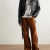 Lascari Slim-Fit Belted Leather Jacket - OU Lascari Slim-Fit Belted Leather Jacket - OU