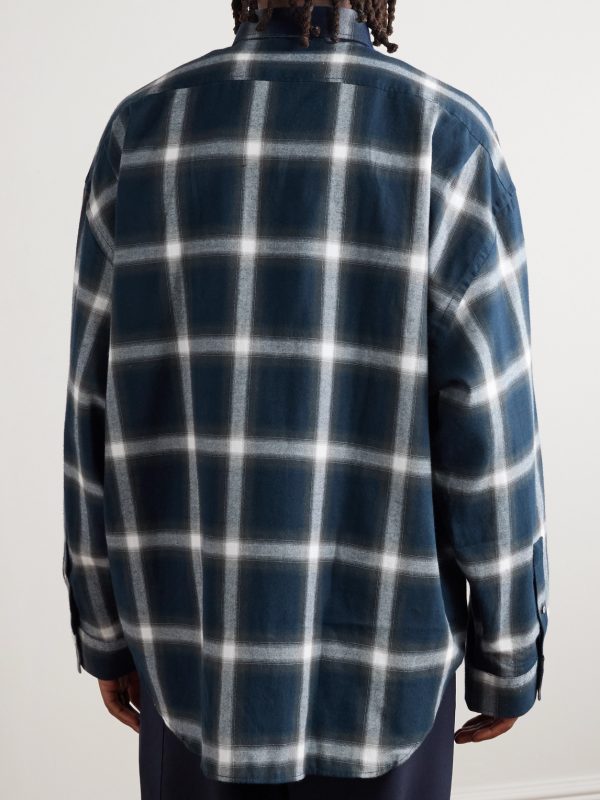 Setar Checked Organic Cotton-Flannel Shirt - BK