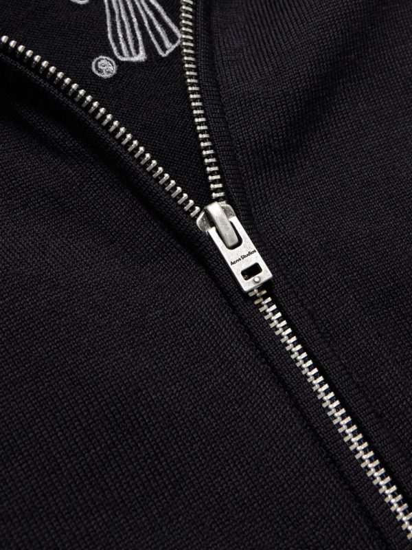 Ribbed Wool Zip-Up Sweater - CU