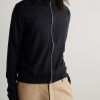 Ribbed Wool Zip-Up Sweater - FR