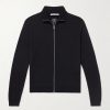 Ribbed Wool Zip-Up Sweater