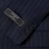 Double-Breasted Pinstriped Wool-Blend Blazer - CU Double-Breasted Pinstriped Wool-Blend Blazer - CU