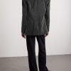Bead-Embellished Woven Blazer - BK