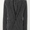Bead-Embellished Woven Blazer