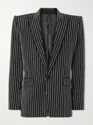 Bead-Embellished Woven Blazer Bead-Embellished Woven Blazer