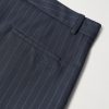 Tapered Cropped Pleated Pinstriped Wool-Blend Trousers - CU