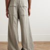 Geth Belas Wide-Leg Embellished Cotton-Blend Jersey Sweatpants - BK Geth Belas Wide-Leg Embellished Cotton-Blend Jersey Sweatpants - BK