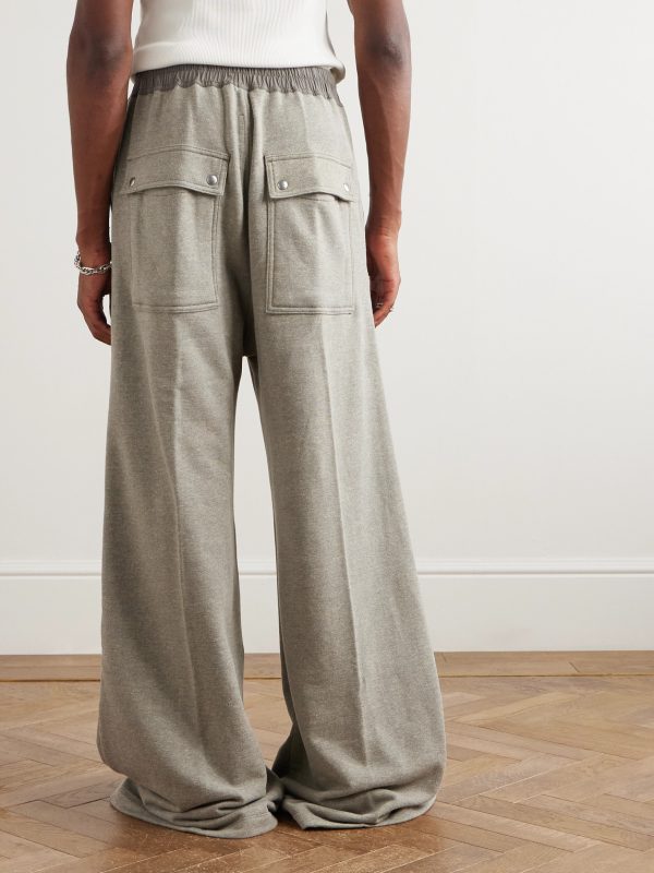 Geth Belas Wide-Leg Embellished Cotton-Blend Jersey Sweatpants - BK Geth Belas Wide-Leg Embellished Cotton-Blend Jersey Sweatpants - BK