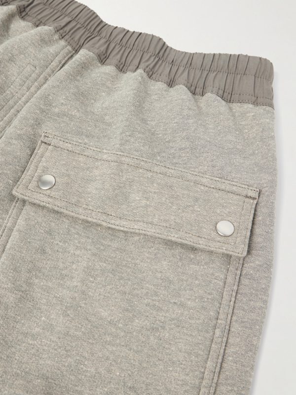 Geth Belas Wide-Leg Embellished Cotton-Blend Jersey Sweatpants - CU Geth Belas Wide-Leg Embellished Cotton-Blend Jersey Sweatpants - CU