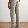 Berlin Straight-Leg Shell-Trimmed Cotton-Blend Jersey Sweatpants - BK