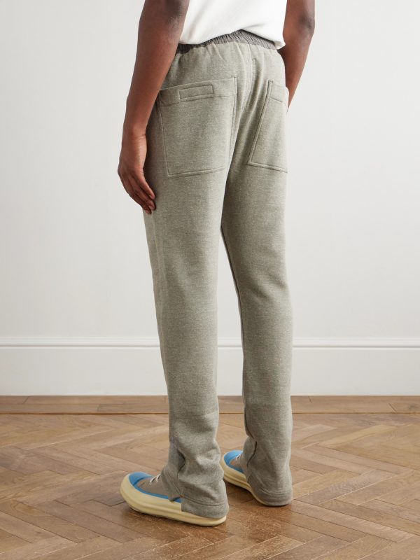 Berlin Straight-Leg Shell-Trimmed Cotton-Blend Jersey Sweatpants - BK