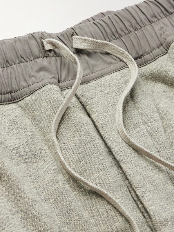 Berlin Straight-Leg Shell-Trimmed Cotton-Blend Jersey Sweatpants - CU