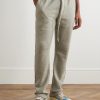 Berlin Straight-Leg Shell-Trimmed Cotton-Blend Jersey Sweatpants - FR