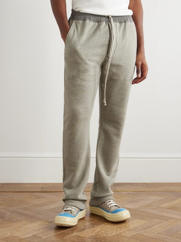 Berlin Straight-Leg Shell-Trimmed Cotton-Blend Jersey Sweatpants - FR