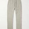 Berlin Straight-Leg Shell-Trimmed Cotton-Blend Jersey Sweatpants