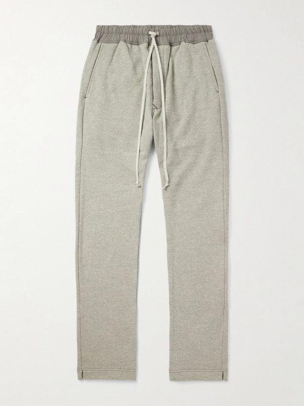 Berlin Straight-Leg Shell-Trimmed Cotton-Blend Jersey Sweatpants