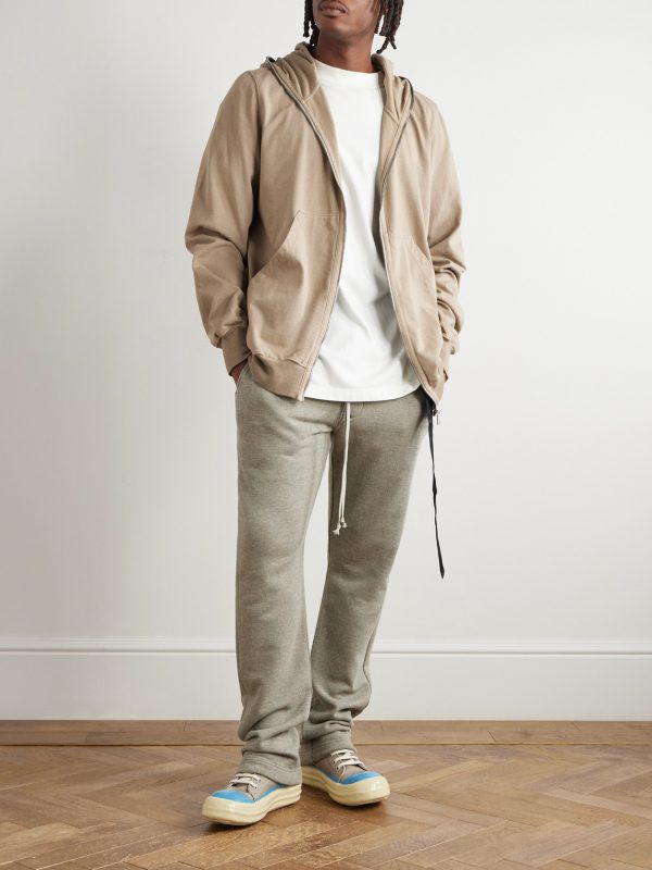Berlin Straight-Leg Shell-Trimmed Cotton-Blend Jersey Sweatpants - OU