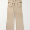 Creatch Wide-Leg Brushed Cotton-Jersey Drawstring Cargo Trousers Creatch Wide-Leg Brushed Cotton-Jersey Drawstring Cargo Trousers