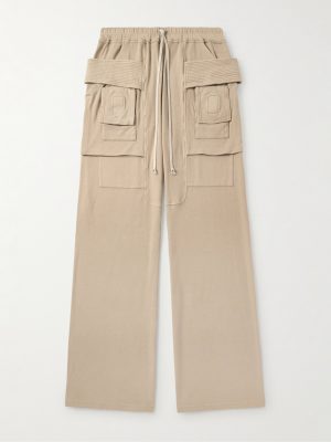 Creatch Wide-Leg Brushed Cotton-Jersey Drawstring Cargo Trousers Creatch Wide-Leg Brushed Cotton-Jersey Drawstring Cargo Trousers