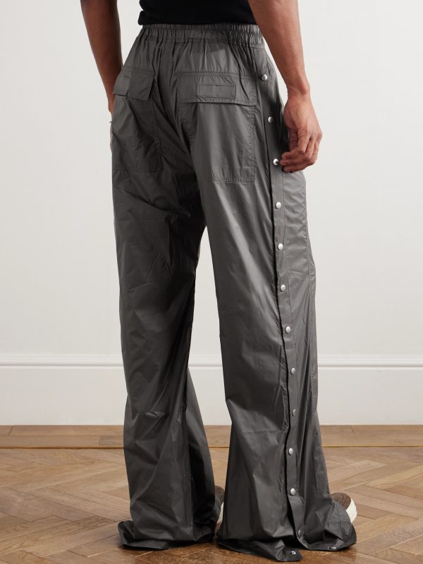 Pusher Wide-Leg Nylon-Canvas Drawstring Trousers - BK Pusher Wide-Leg Nylon-Canvas Drawstring Trousers - BK