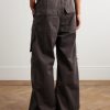 DRKSHDW Wide-Leg Cotton Drawstring Cargo Trousers - BK DRKSHDW Wide-Leg Cotton Drawstring Cargo Trousers - BK