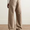 Geth Wide-Leg Brushed-Cotton Trousers - BK