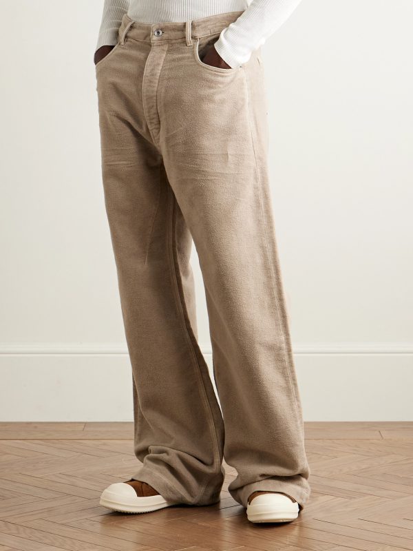 Geth Wide-Leg Brushed-Cotton Trousers - FR