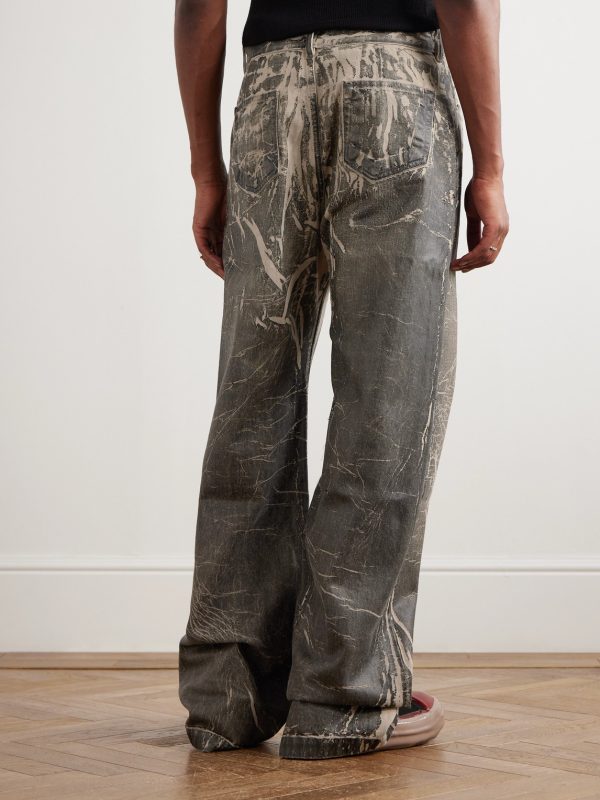 Geth Wide-Leg Foil Jeans - BK
