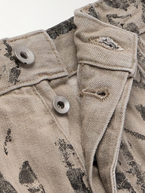 Geth Wide-Leg Foil Jeans - E1
