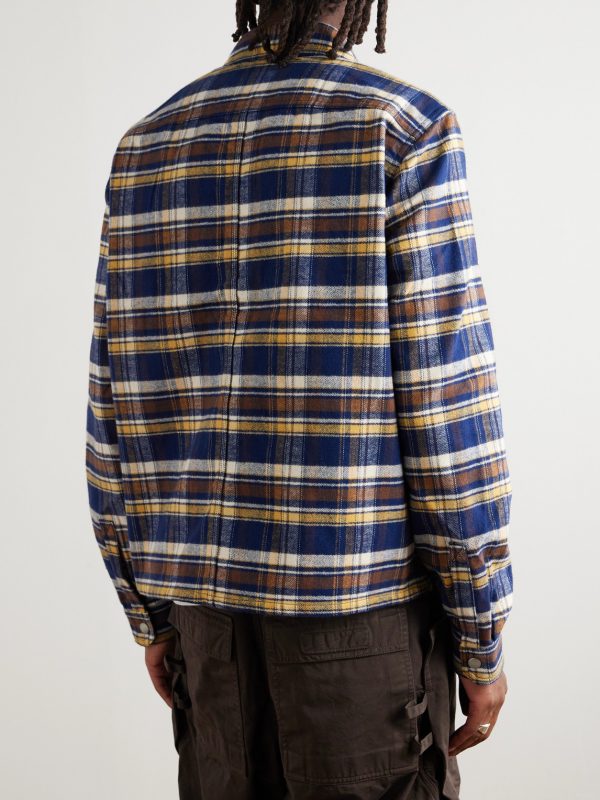 Checked Cotton-Flannel Overshirt - BK Checked Cotton-Flannel Overshirt - BK
