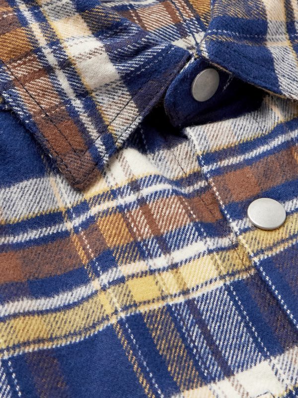 Checked Cotton-Flannel Overshirt - CU Checked Cotton-Flannel Overshirt - CU