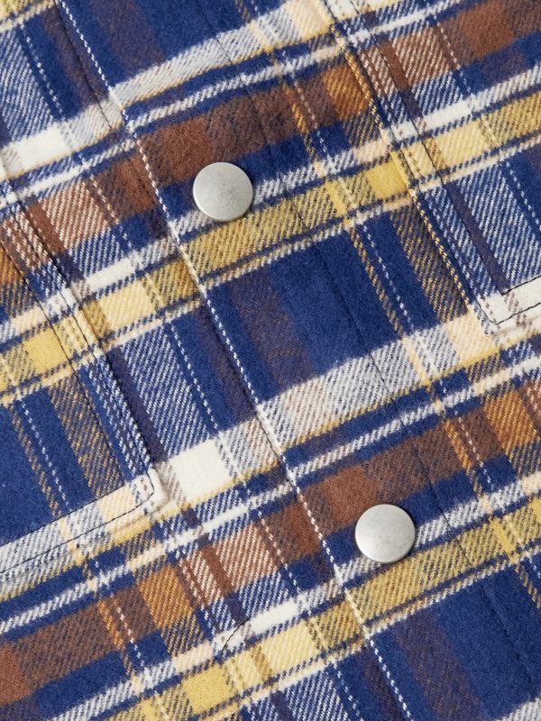 Checked Cotton-Flannel Overshirt - E1 Checked Cotton-Flannel Overshirt - E1