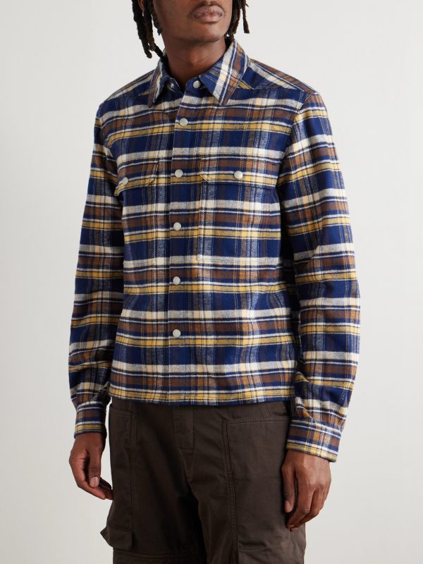 Checked Cotton-Flannel Overshirt - FR Checked Cotton-Flannel Overshirt - FR