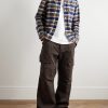 Checked Cotton-Flannel Overshirt - OU Checked Cotton-Flannel Overshirt - OU